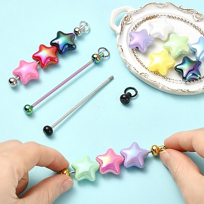 20Pcs Iron Beadable Keychain Bar for Jewelry Making DIY Crafts IFIN-YW0003-98A-1