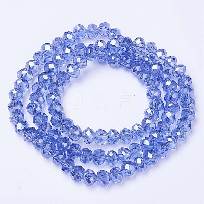 Electroplate Glass Beads Strands EGLA-A034-T8mm-A17-1