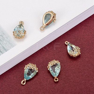 Transparent Glass Pendants X-GLAA-T007-05C-1