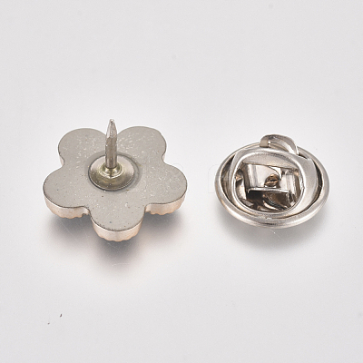 Plastic Safety Brooches JEWB-WH0009-23-1