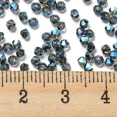 Full Rainbow Plated Transparent Electroplate Glass Beads EGLA-M030-02A-FR02-1