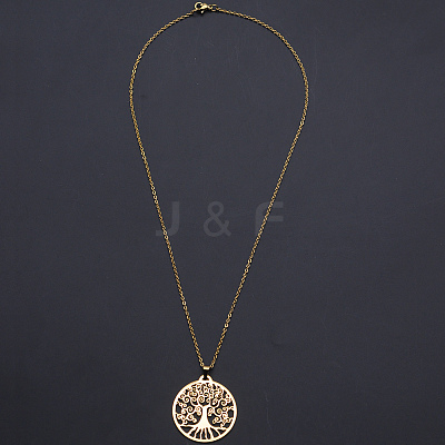 201 Stainless Steel Pendants Necklaces LS-NJEW-S105-JN700-45-2-1