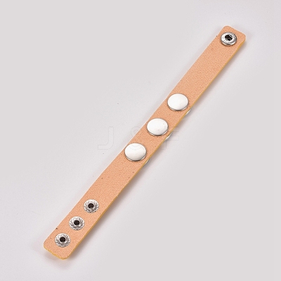 Imitation Leather Cord Bracelets BJEW-WH0009-05B-1