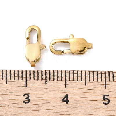 Ion Plating(IP) 304 Stainless Steel Lobster Claw Clasps X-STAS-F094-05B-G-1