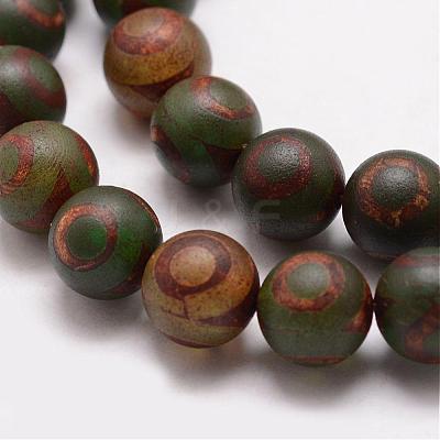 Tibetan Style Mixed Pattern dZi Beads G-K166-03-10mm-L2-1