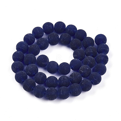 Transparent Glass Beads Strands GLAA-T032-T10mm-MD15-1