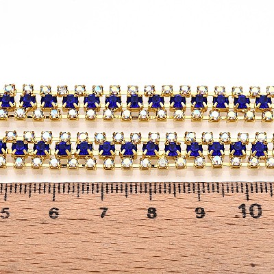 Iron Rhinestone Cup Chains CH-T006-04G-07-1