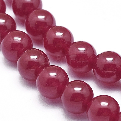 Lab Grown Red Corundum Beads Strands G-D0003-C21-1-1