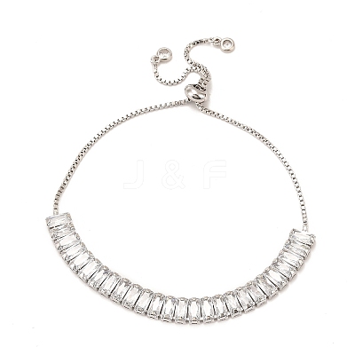 Adjustable Brass Micro Pave Cubic Zirconia Tennis Bracelets BJEW-F416-03P-1