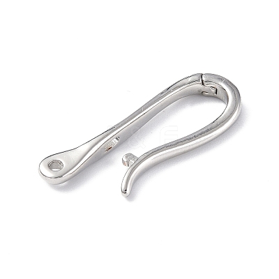 Rack Plating Brass Hook Clasps KK-E073-01P-1