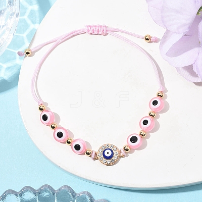 Resin Evil Eye Braided Bead Bracelets for Women BJEW-FS00018-01-1