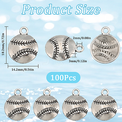 100PCS Tibetan Style Zinc Alloy Pendants TIBEP-SC0002-83-1