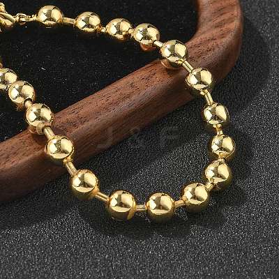 Rack Plating Brass Ball Chain Bracelets for Women BJEW-G676-01C-G-1