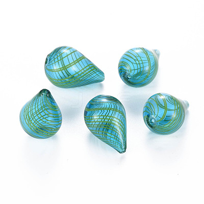Transparent Handmade Blown Glass Globe Beads GLAA-T012-05-1