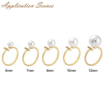 Brass Micro Clear Cubic Zirconia Cuff Finger Rings Setting KK-T056-52G-NF-1