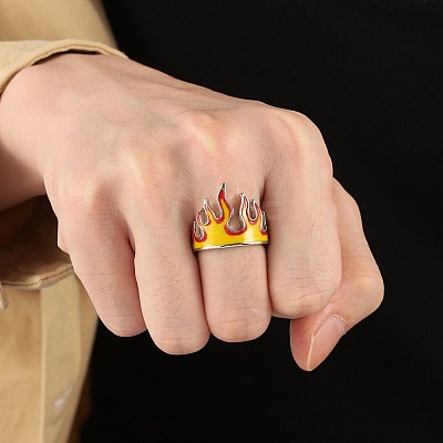 Brass Enamel Cuff Open Rings WG237BA-01-1