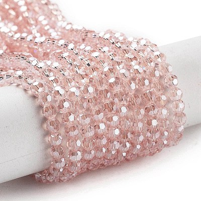 Electroplate Transparent Glass Beads Strands EGLA-A035-T3mm-A20-1