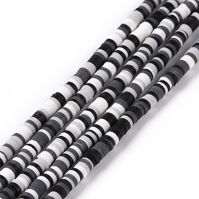 Handmade Polymer Clay Beads Strands CLAY-R089-3mm-010-1