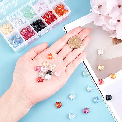 Transparent Baking Paint Glass Beads DGLA-CA0001-01-1