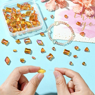 Electroplate Transparent Glass Beads EGLA-YW0003-22A-1