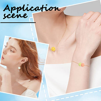 Rubberized Style Imitated Silicone Acrylic Beads MACR-PA0001-06C-03-1