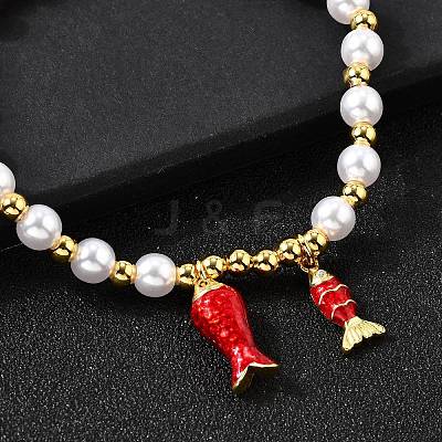 Brass Cubic Zirconia Stretch Bracelets BJEW-K278-03G-1