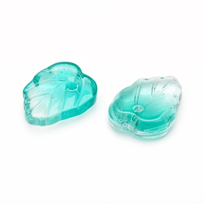Two-Tone Transparent Glass Charms X-GLAA-H016-15-1
