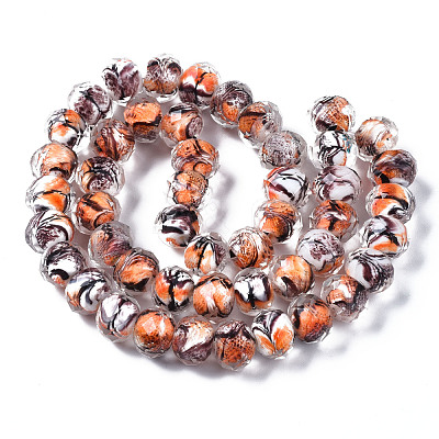 Handmade Lampwork Beads Strands LAMP-T007-14C-1
