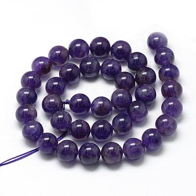 Natural Amethyst Beads Strands G-R446-6mm-21-1