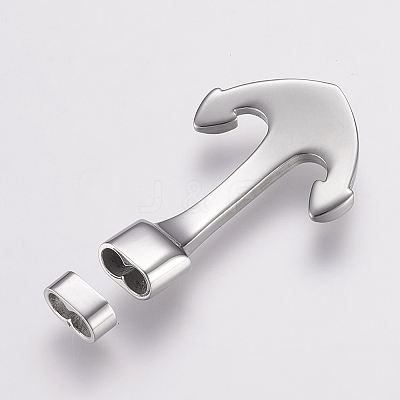 Non-Tarnish 304 Stainless Steel Hook Clasps STAS-E144-134P-1