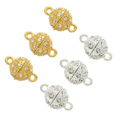 20 Sets 2 Colors Brass Magnetic Clasps KK-CJ0001-85-1
