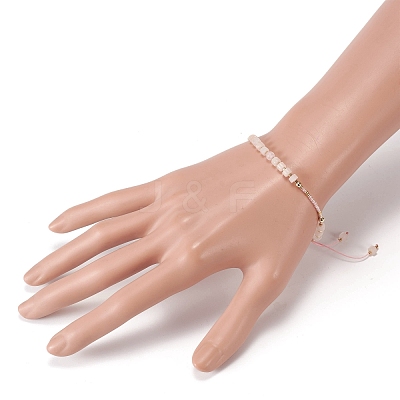 Adjustable Nylon Thread Braided Bead Bracelets BJEW-JB05504-02-1