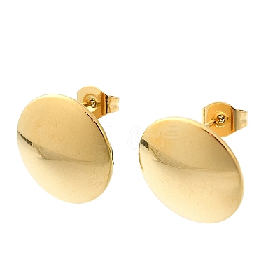 Ion Plating(IP) 201 Stainless Steel Stud Earrings EJEW-K270-06A-G-1