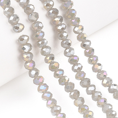 Electroplate Glass Beads Strands EGLA-A034-J8mm-B09-1