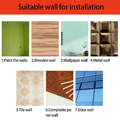 Acrylic Mirror Wall Stickers Decal DIY-CN0001-13B-Y-1