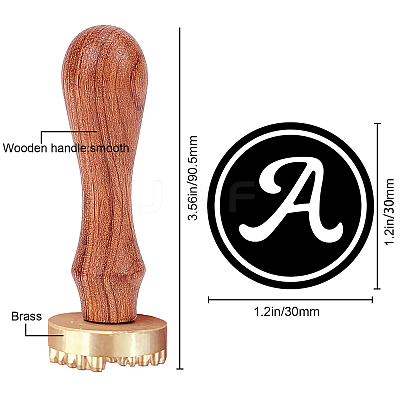 1Pc Golden Tone Brass Stamp Head DIY-CP0008-07A-1