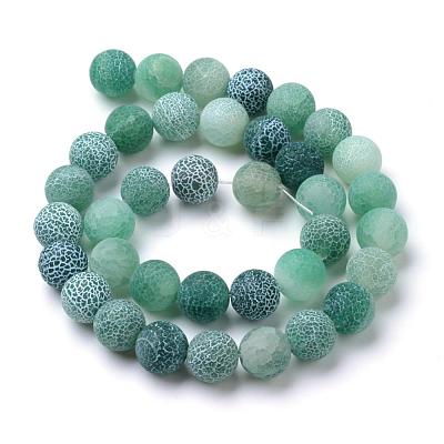 Natural & Dyed Crackle Agate Bead Strands X-G-T056-6mm-06-1
