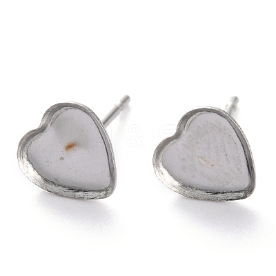 Non-Tarnish 304 Stainless Steel Stud Earring Settings STAS-J032-13-1