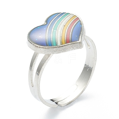 Adjustable Iron Finger Rings RJEW-B032-10P-1