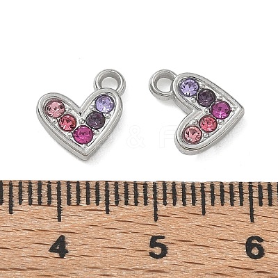 304 Stainless Steel Rhinestone Pendants SA-CBA49D2-09P-1