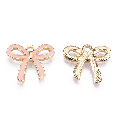 Light Gold Plated Alloy Pendants ENAM-T009-40A-1