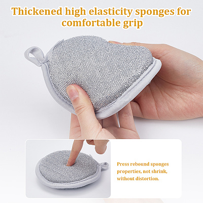8Pcs Polyester with Cleaning Sponge for Bowl AJEW-GF0010-85-1