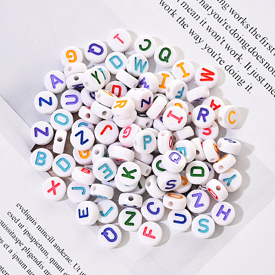 Opaque White Acrylic Beads SACR-YW0001-23D-1