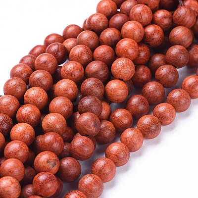 Natural Wood Beads Strands WOOD-F008-01-D-1