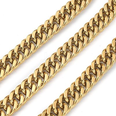 Ion Plating(IP) 304 Stainless Steel Cuban Link Chains CHS-E030-04A-G-1