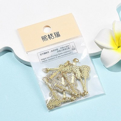 SHEGRACE Brass Clear Cubic Zirconia Pendants XGRQ1R894-361G-1