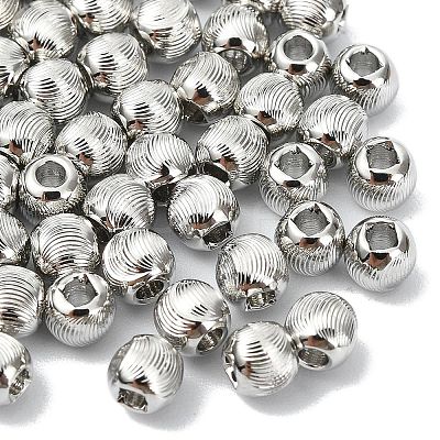 SHEGRACE Brass Textured Round Beads XGRPCU874-297P-1