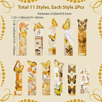 2Sets 20Pcs Paper Bookmarks AJEW-SP0002-21A-1