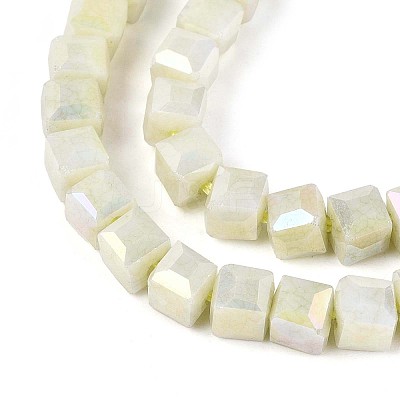 Anti-Tarnish Electroplate Glass Beads Strands GLAA-T025-4mm-10D-1
