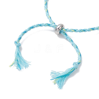 3Pcs Dyed Synthetic Turquoise Silder Bracelets BJEW-JB13263-1